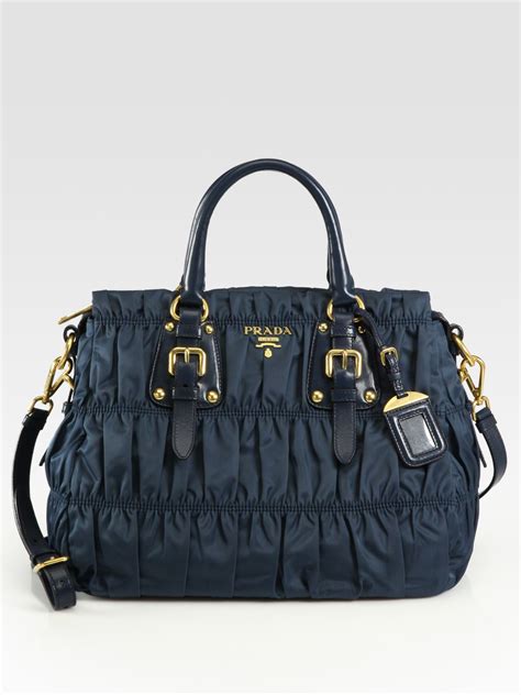 prada denim blue tote|prada nylon shopper tote.